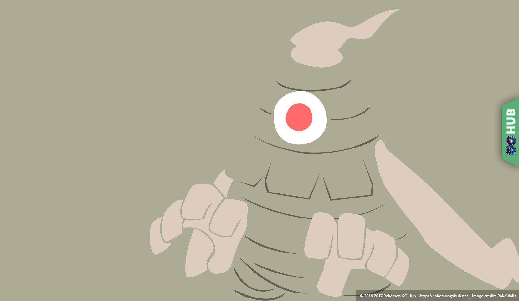 Dusclops, minimalist line-art illustration, one-eyed Pokémon, HD Desktop Wallpaper