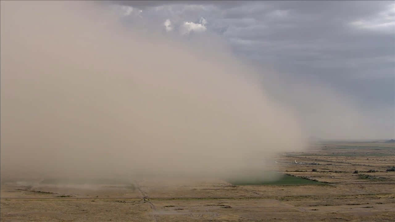 dust storm, plains, cloudy sky, HD Desktop Wallpaper