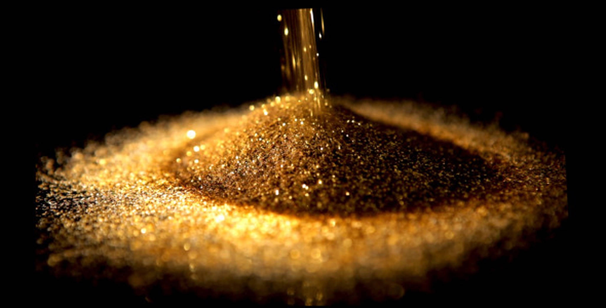 gold dust pile, golden glitter, dark surface, Full HD Desktop Wallpaper