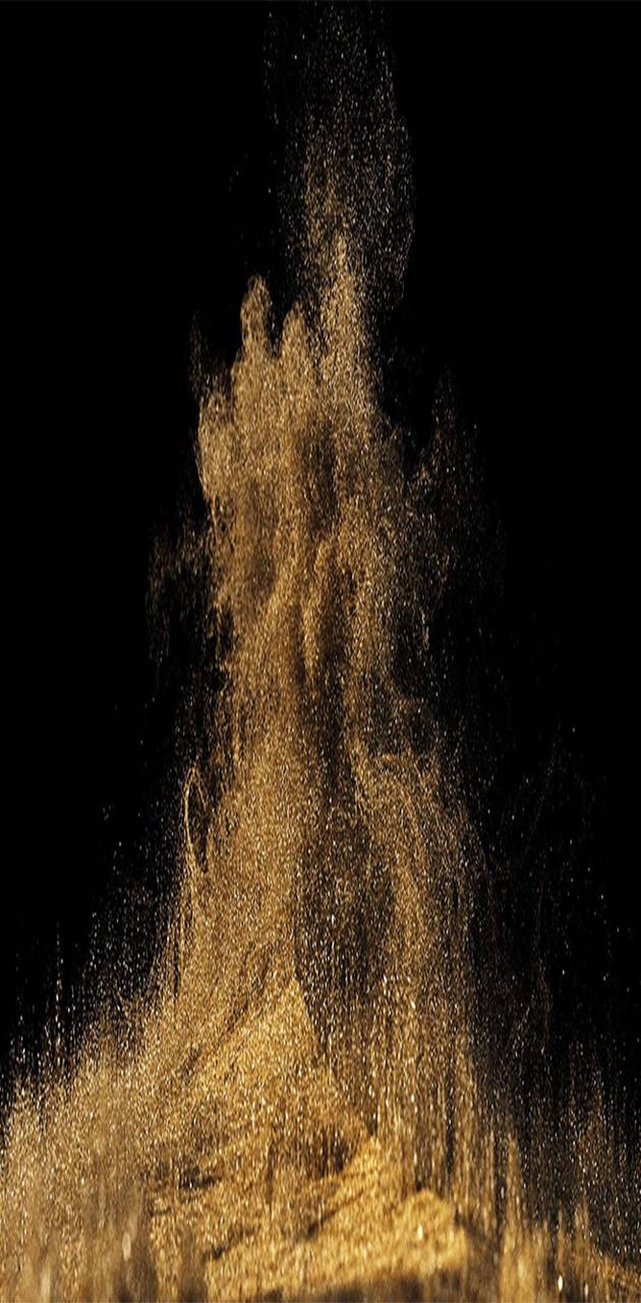gold dust, explosion, golden sand, 2K Phone Wallpaper