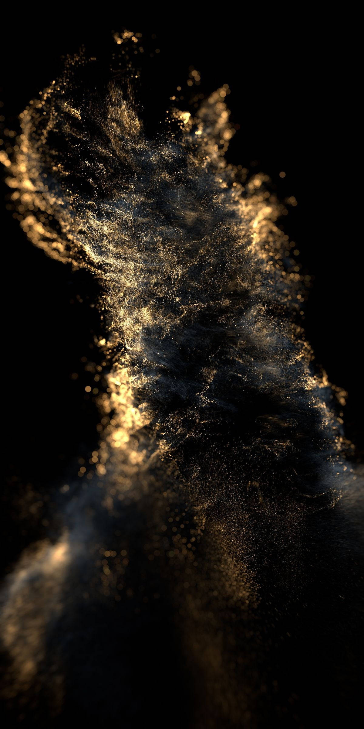 Dust, black, gold, Full HD Phone Wallpaper
