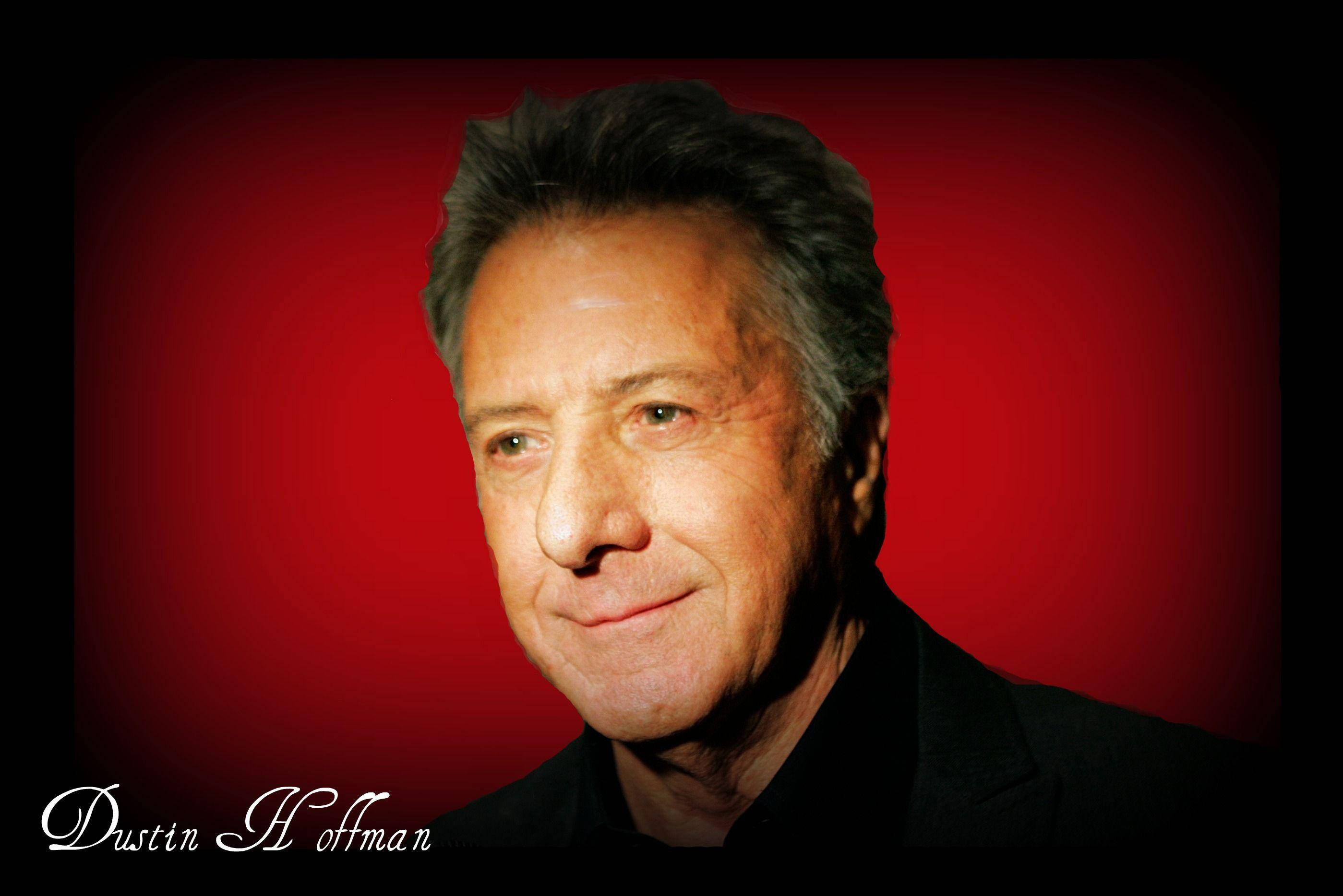 Dustin Hoffman, Oscar-winning actor, deep red gradient backdrop, 2K Desktop Wallpaper