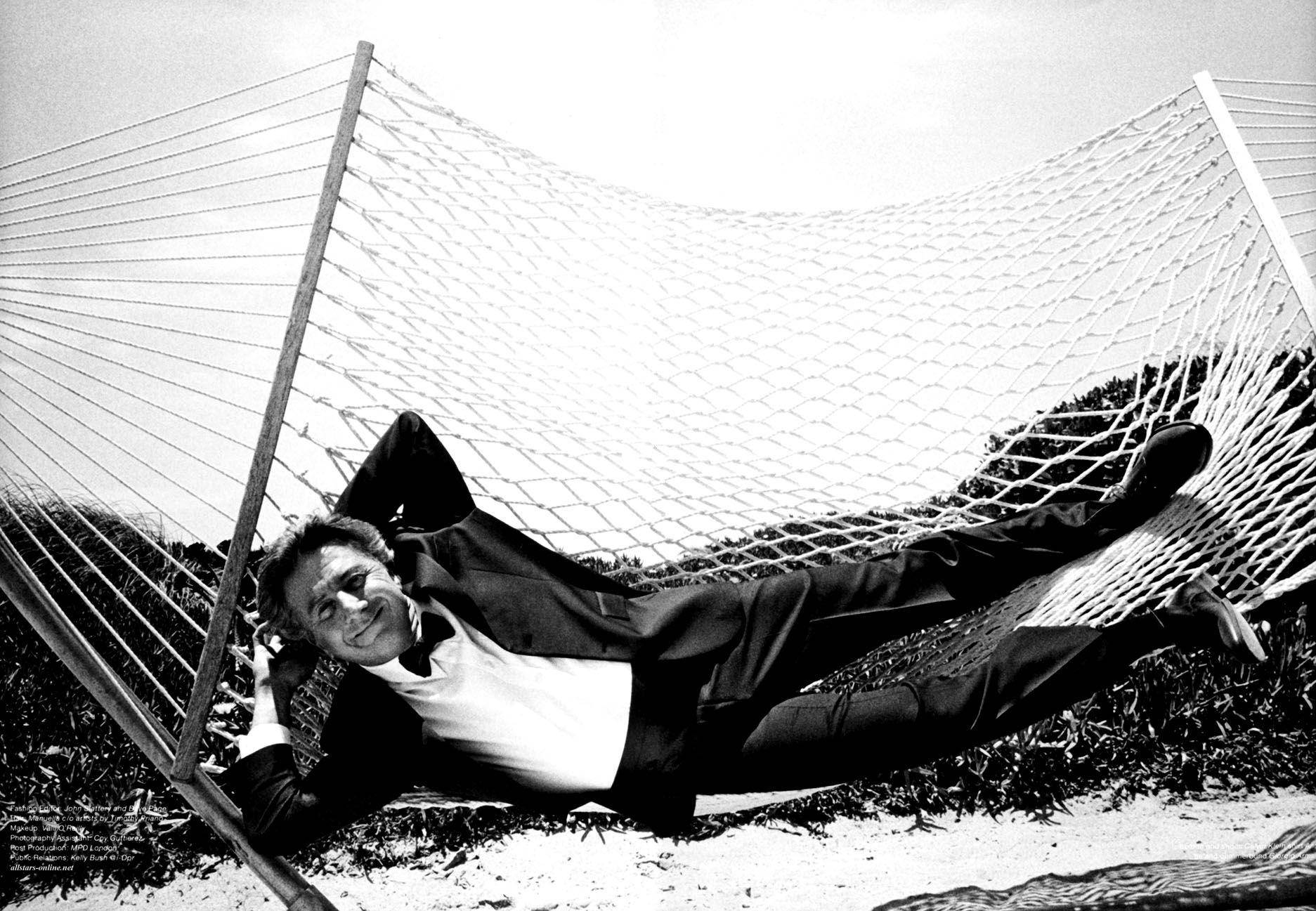 Dustin Hoffman, hammock, suit, HD Desktop Wallpaper