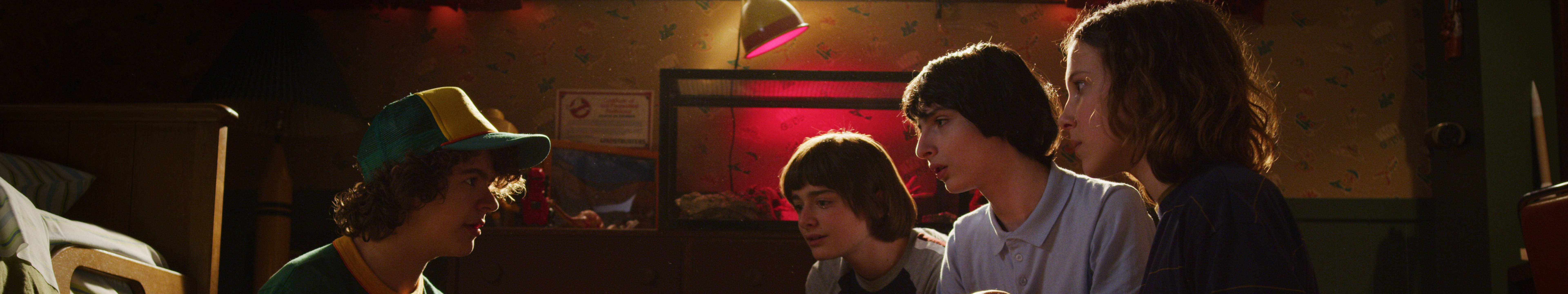 Dustin, Stranger Things, four teenagers, 8K Desktop Wallpaper