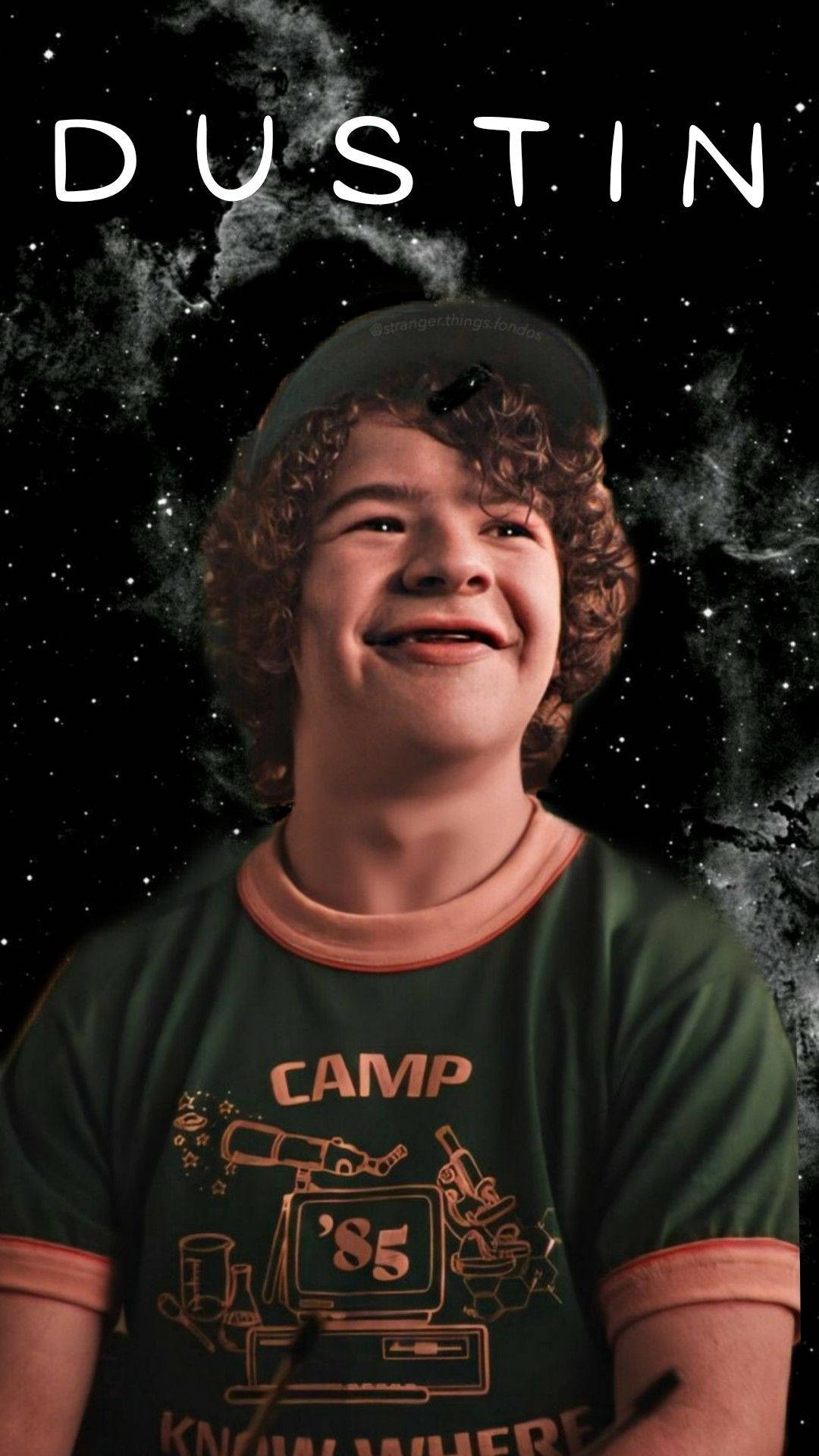 Dustin, Stranger Things, green camp tshirt, Full HD Phone Wallpaper