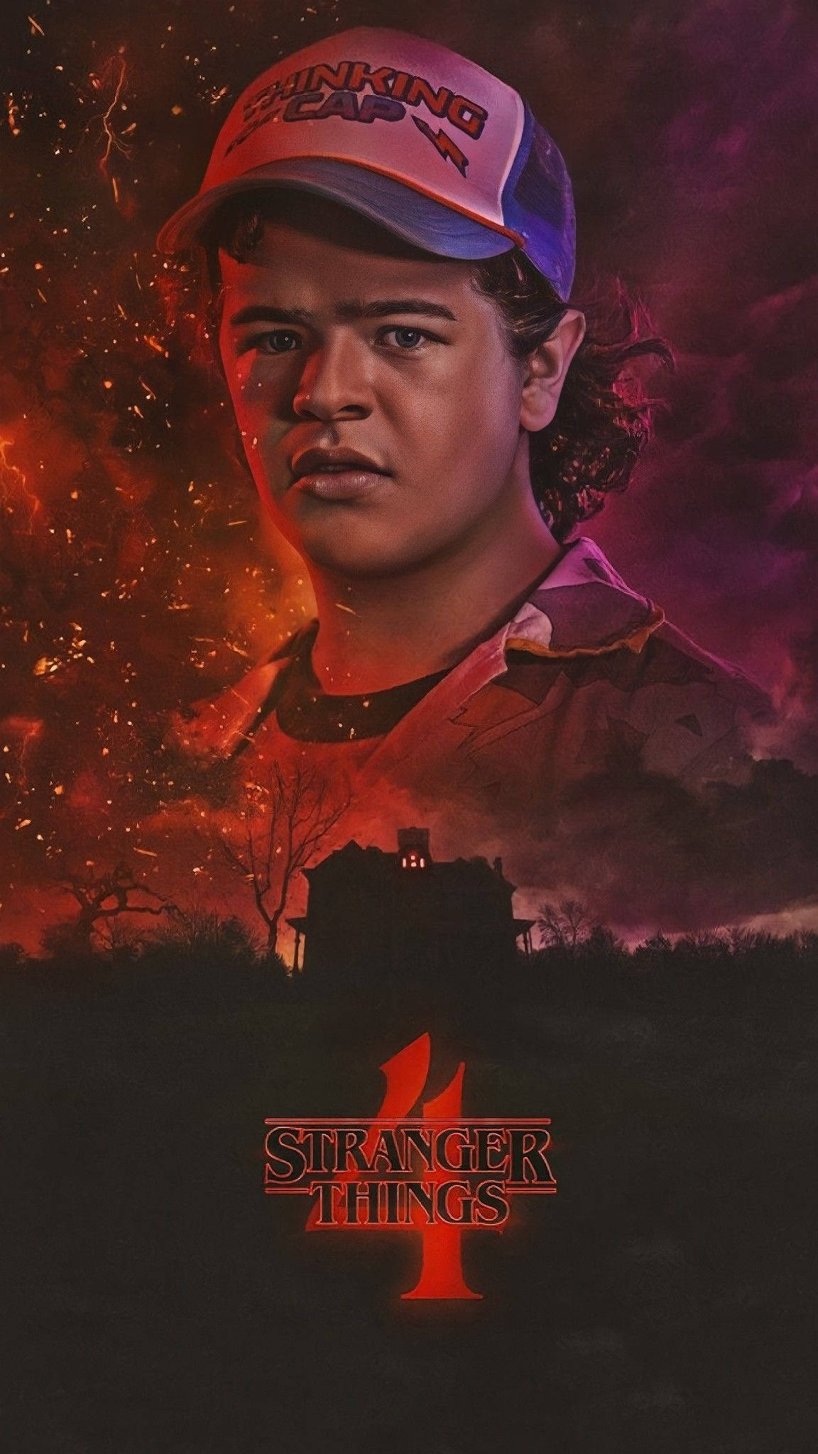 Dustin, Stranger Things 4, thinking cap, Full HD Phone Wallpaper