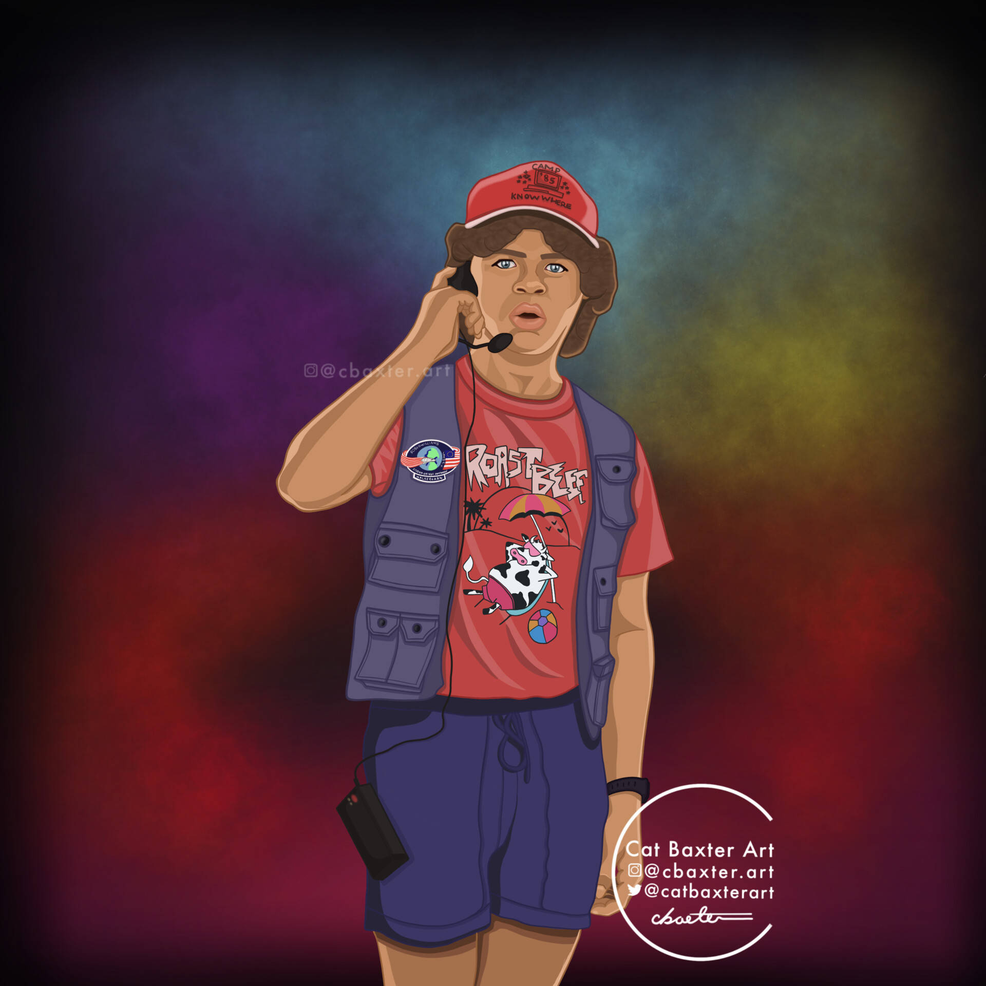 Dustin, Stranger Things, 80s attire, Full HD Desktop Wallpaper