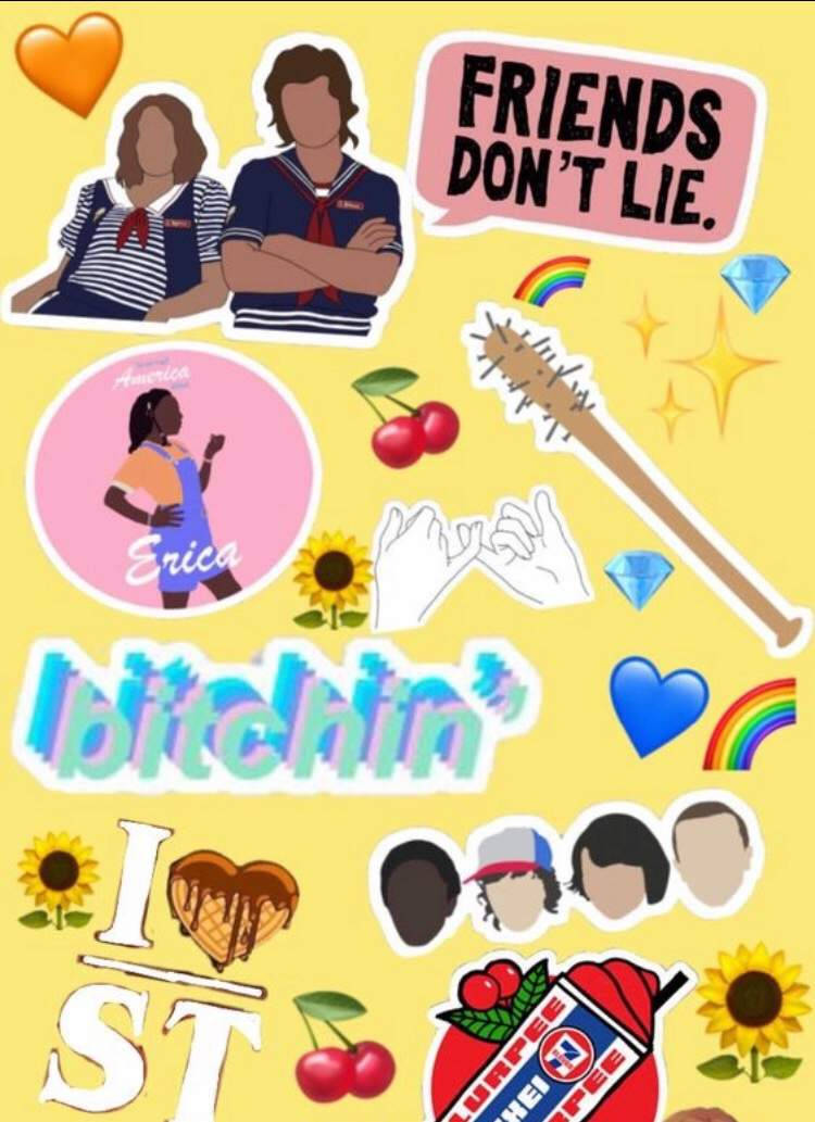 Stranger Things, Dustin, yellow, SD Phone Wallpaper