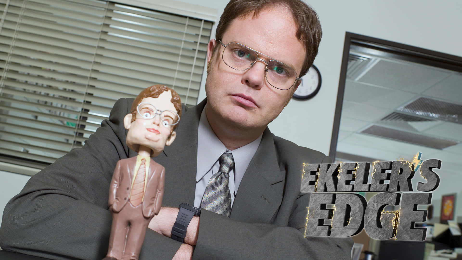 Dwight Schrute, bobblehead doll, office, Full HD Desktop Wallpaper