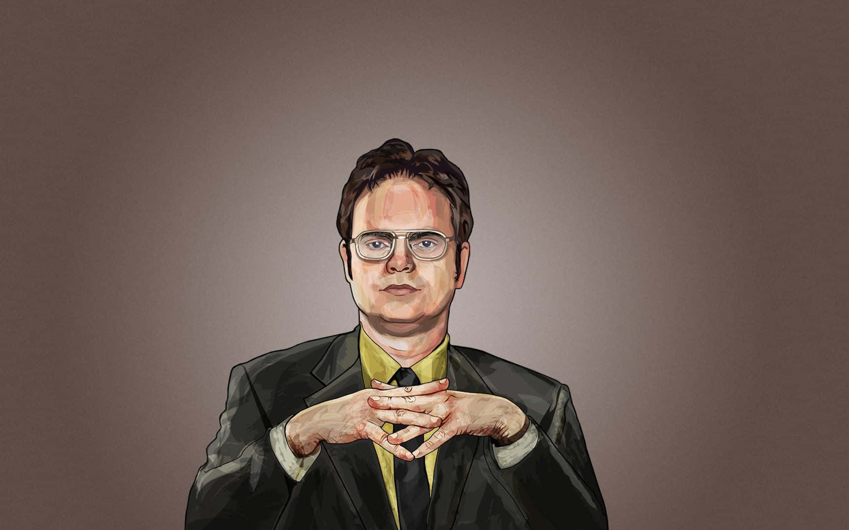 Dwight Schrute, suit, glasses, HD Desktop Wallpaper