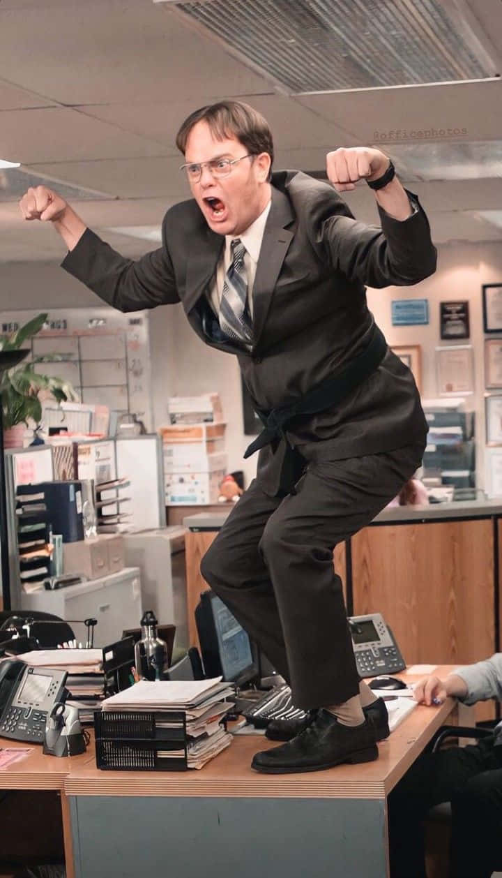 Dwight Schrute, office, cubicles, SD Phone Wallpaper
