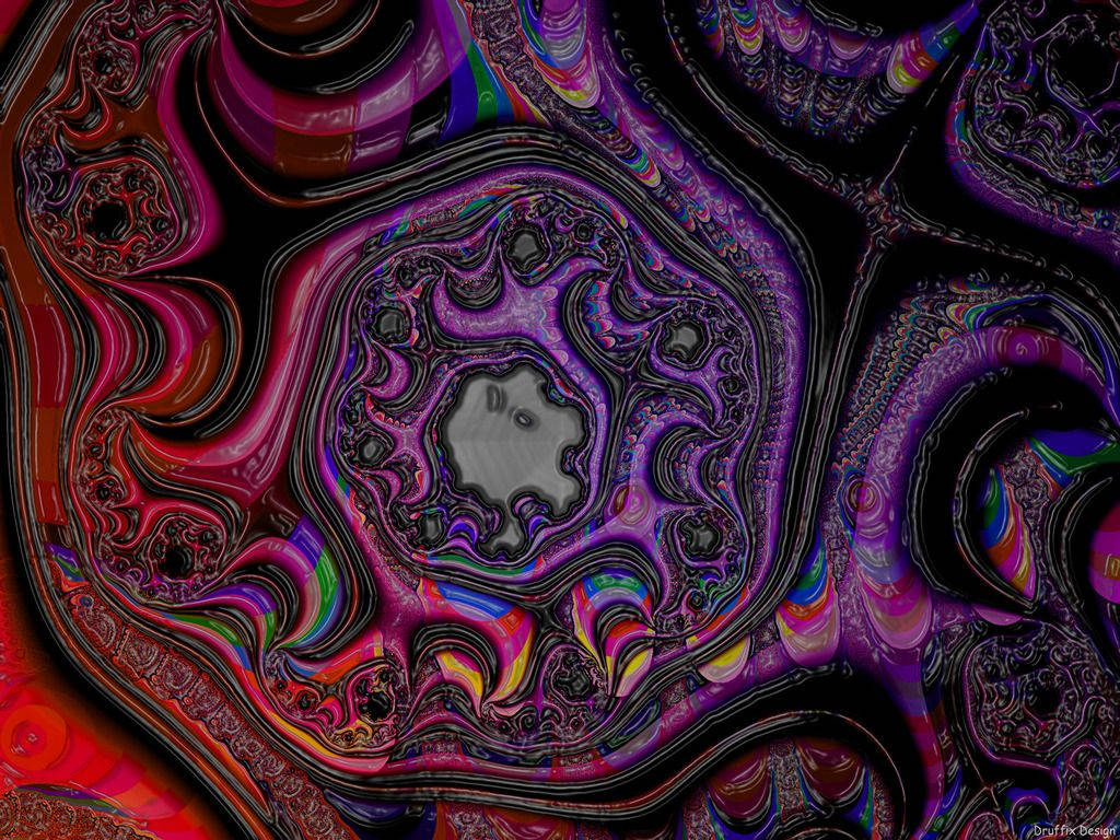 complex abstract tie dye design, vibrant fractal patterns, deep purples, SD Desktop Wallpaper