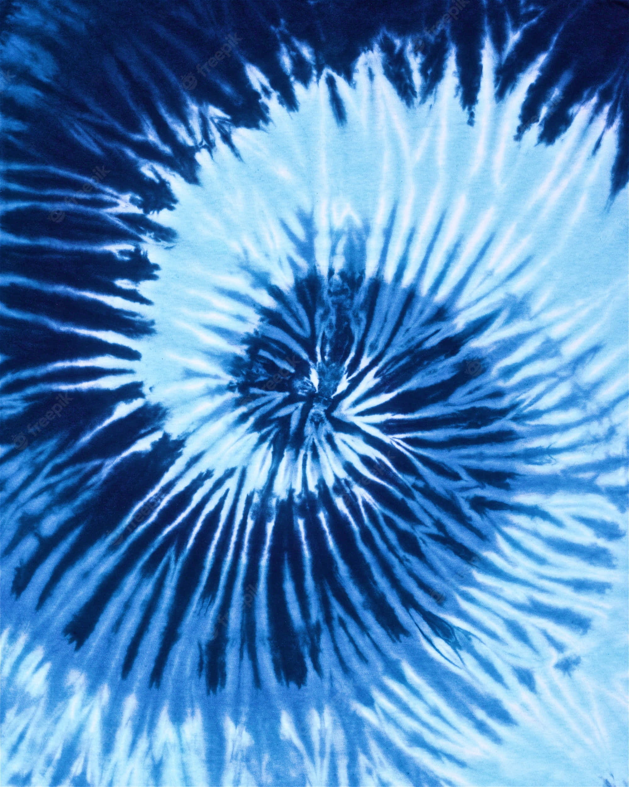 blue tie dye, towel, spiral pattern, Full HD Phone Wallpaper