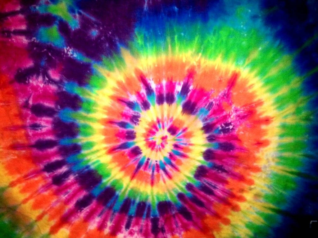 spiral tie dye, multi colour, rainbow hues, SD Desktop Wallpaper