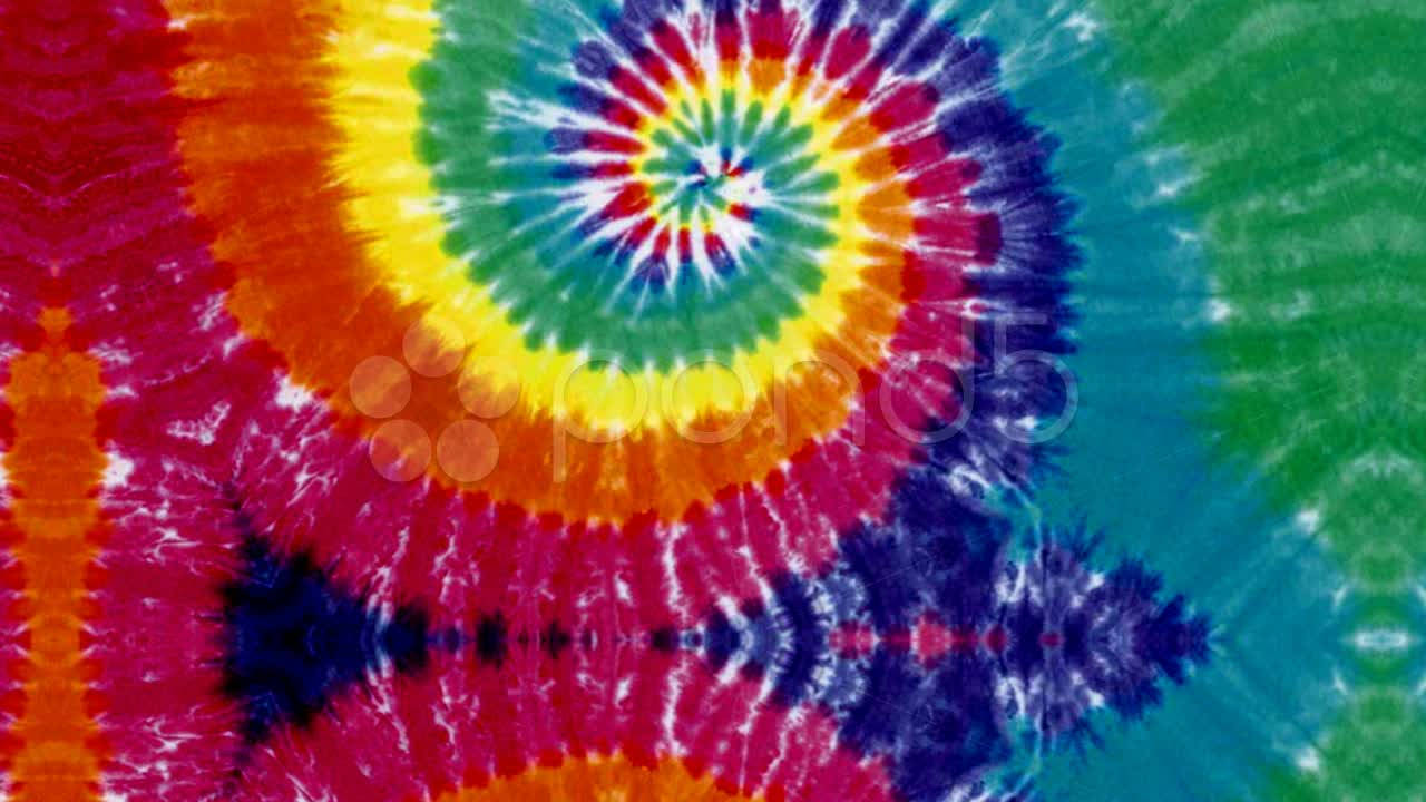 psychedelic tie-dye pattern, colorful spiral center, bold rainbow hues, HD Desktop Wallpaper