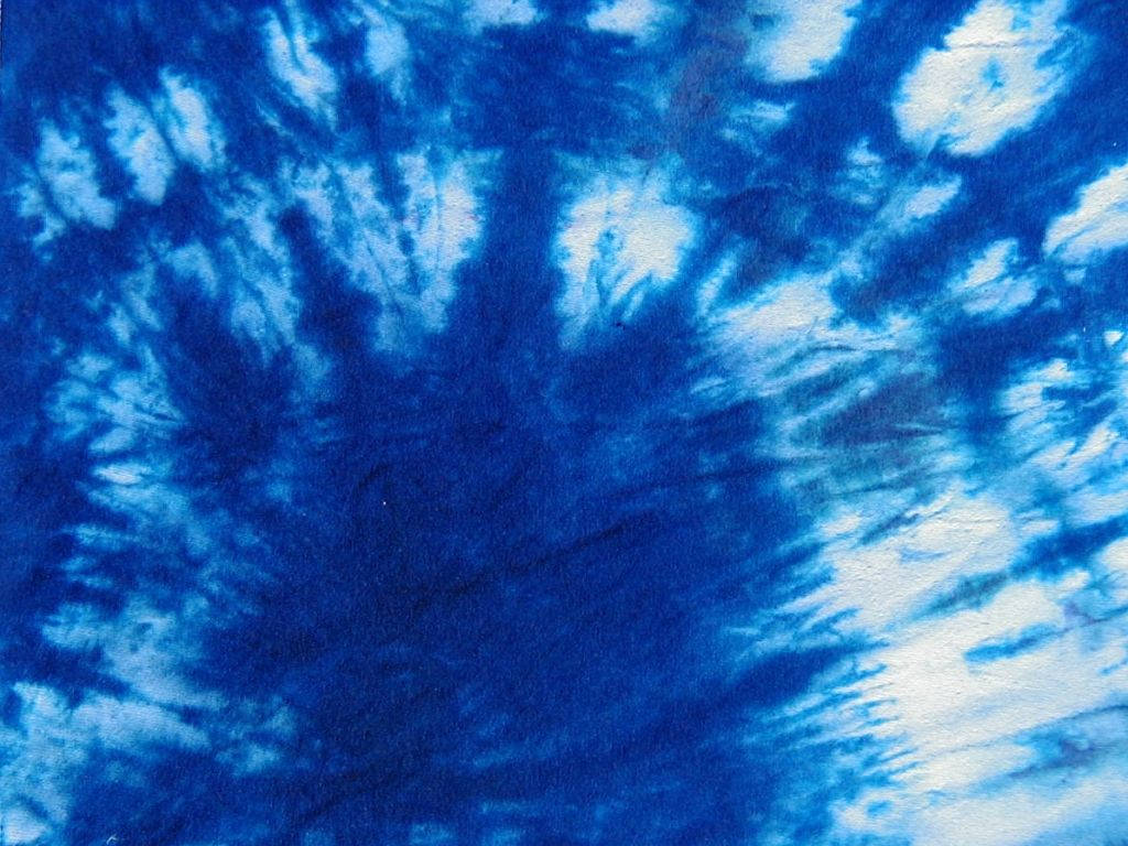 crashing ocean wave, tie dye, vibrant blue, SD Desktop Wallpaper