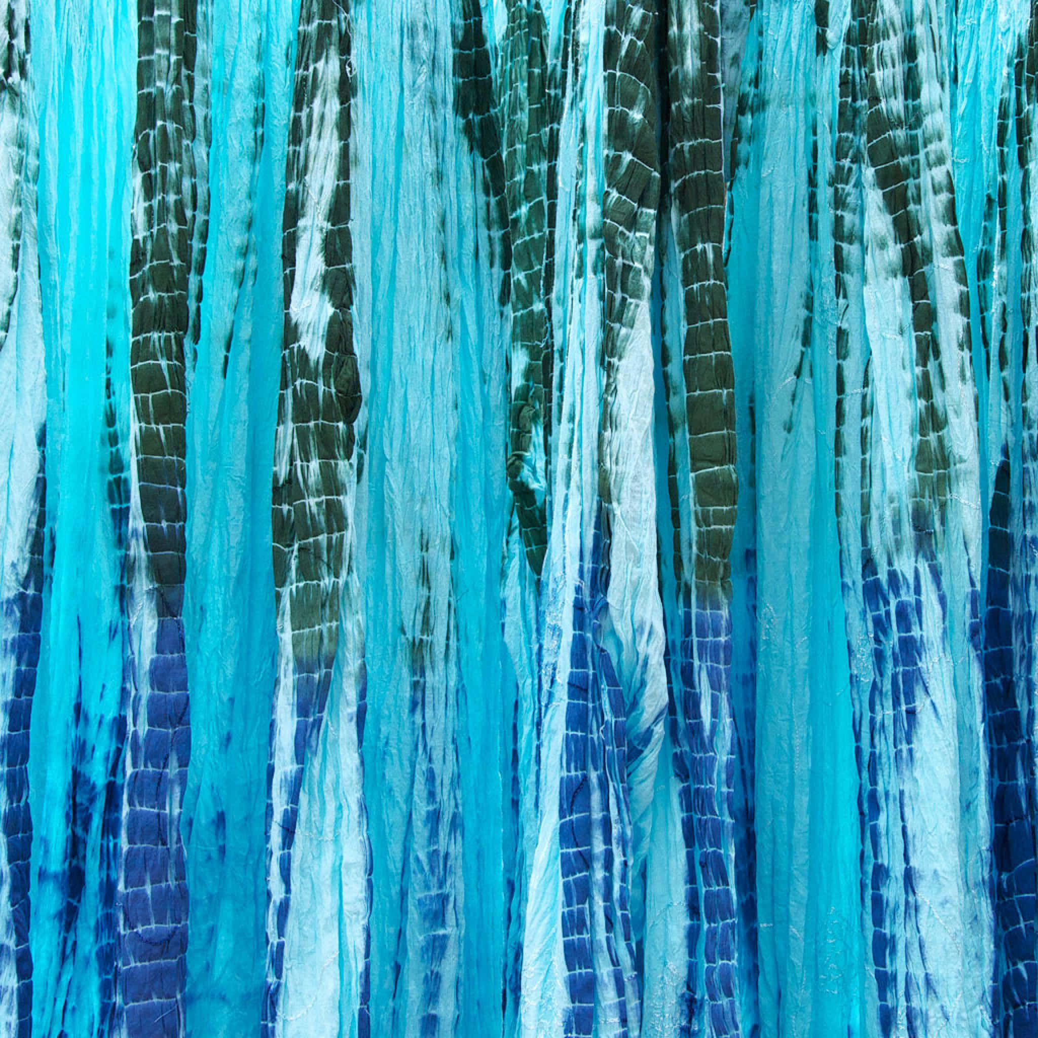 blue tie dye, tie-dye fabric, vertical streaks, Full HD Desktop Wallpaper