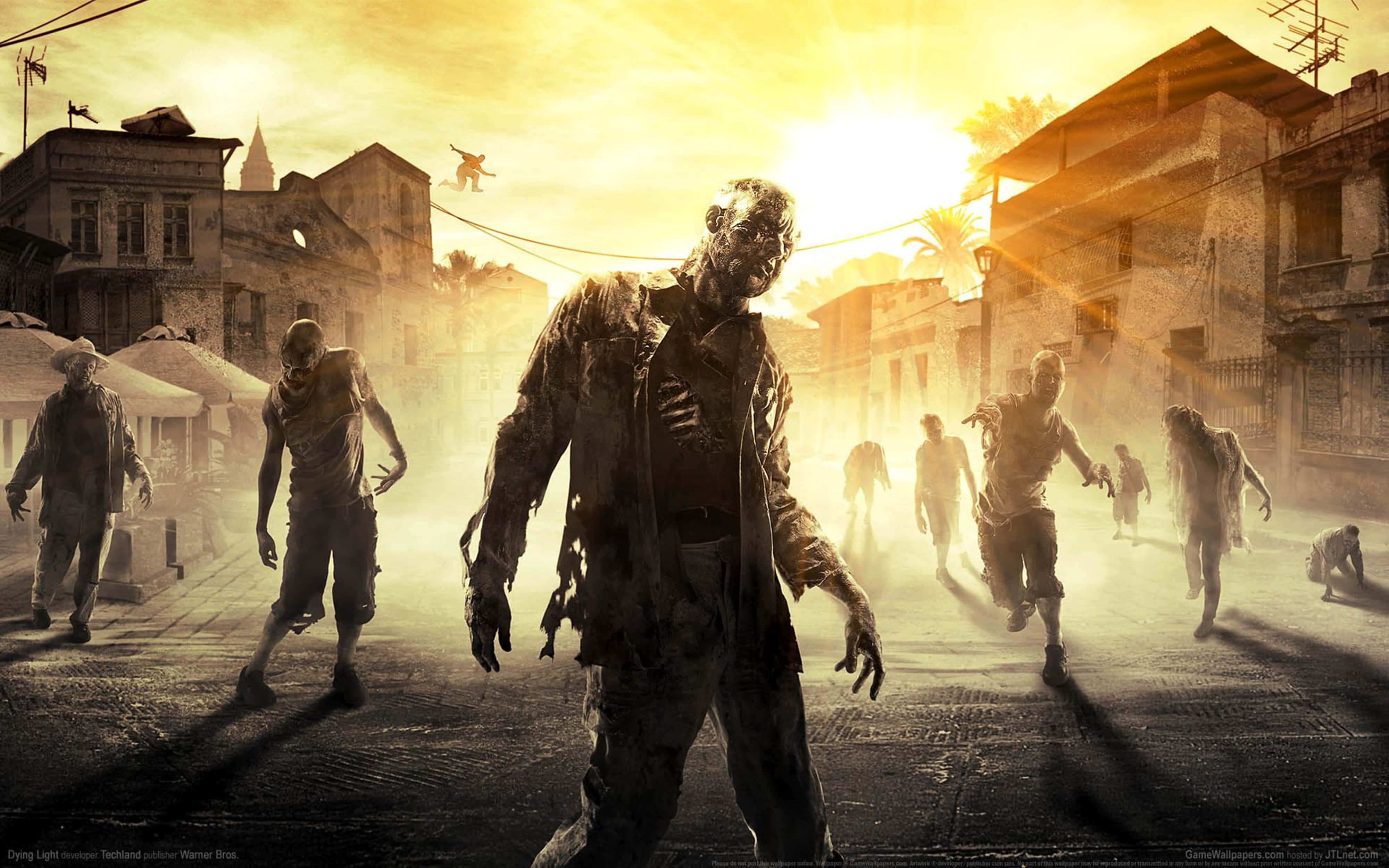 Dying Light 4K, sun-drenched, crumbling urban street, 4K Desktop Wallpaper