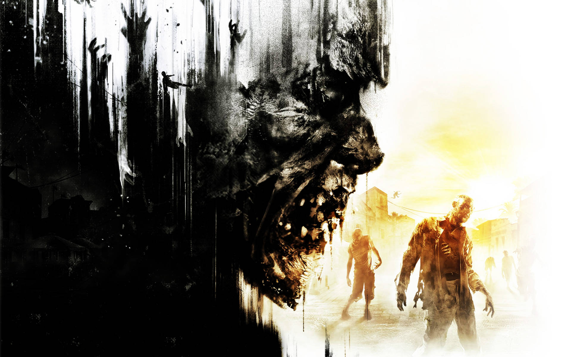 Dying Light, zombies, ruined cityscape, Full HD Desktop Wallpaper