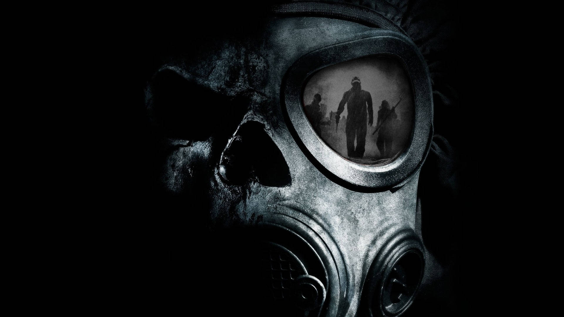 Dying Light, gas mask, skull-like texture, Full HD Desktop Wallpaper