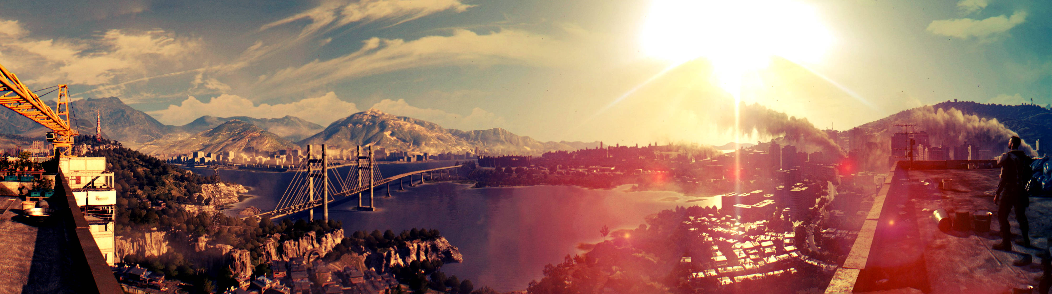 Dying Light, cityscape, bridge, 4K Desktop Wallpaper