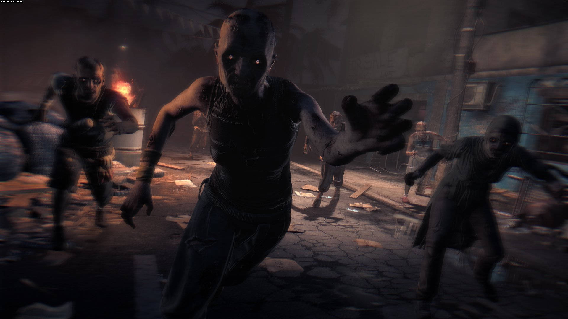 Dying Light, zombies, glowing red eyes, Full HD Desktop Wallpaper