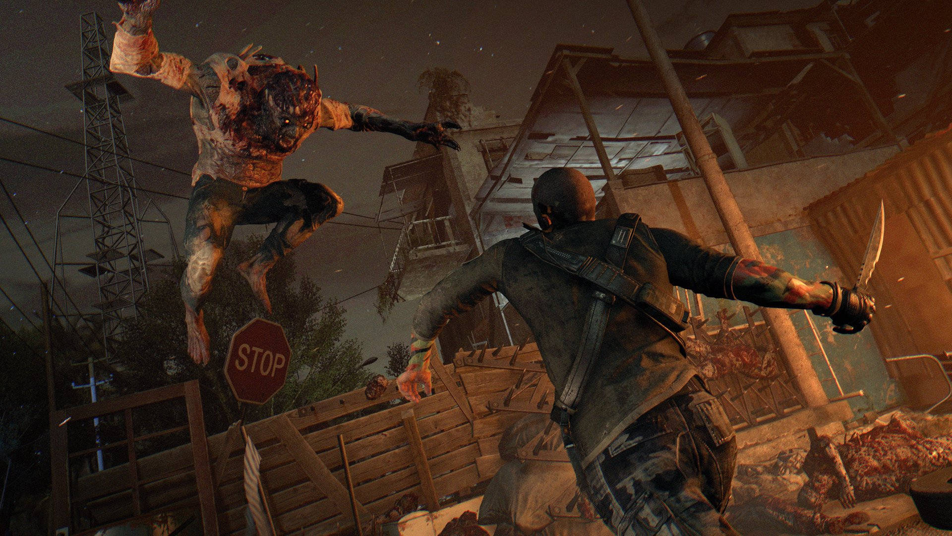 Dying Light, zombie, knife, Full HD Desktop Wallpaper