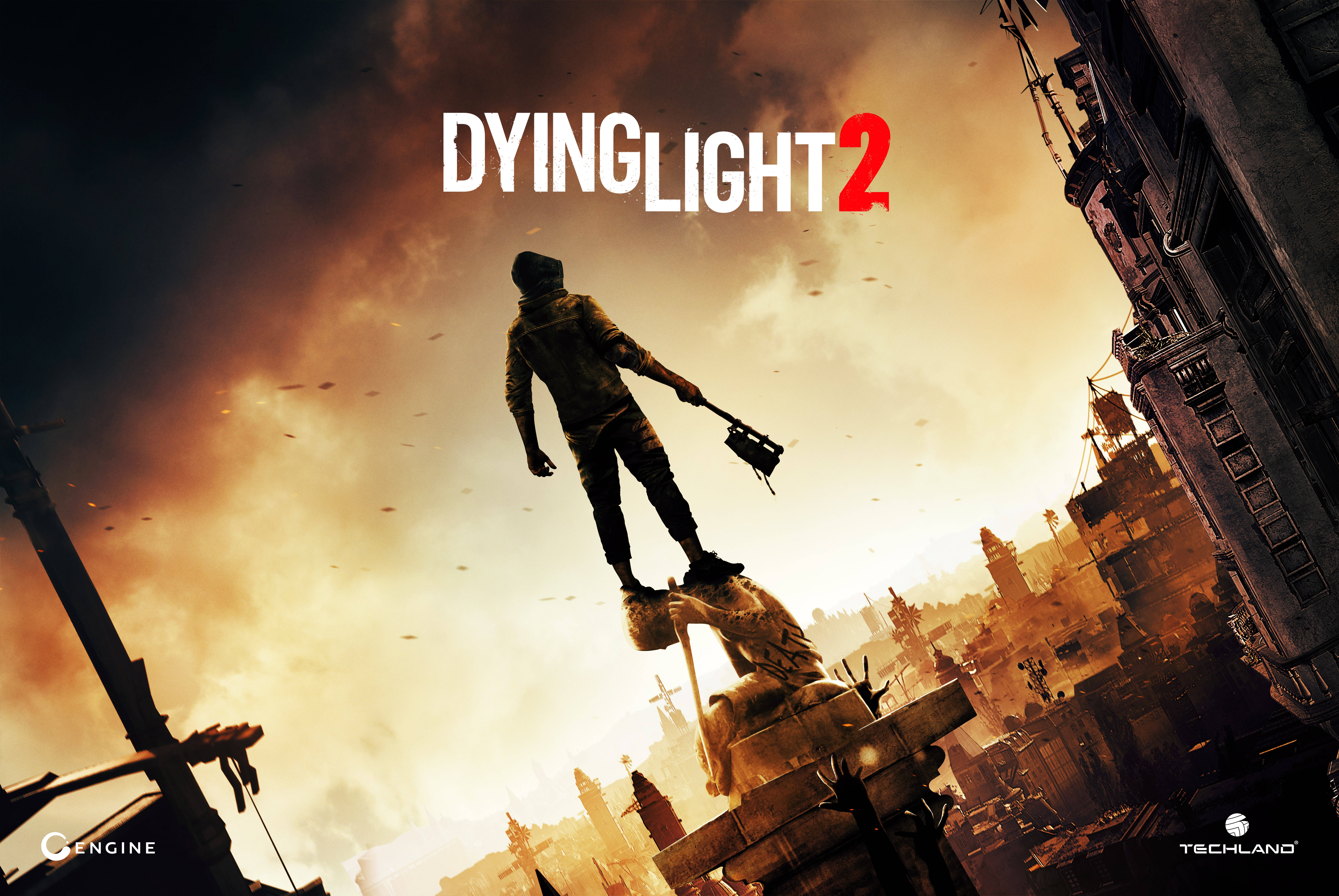 Dying Light 2, sepia, ruined cityscape, 8K Desktop Wallpaper