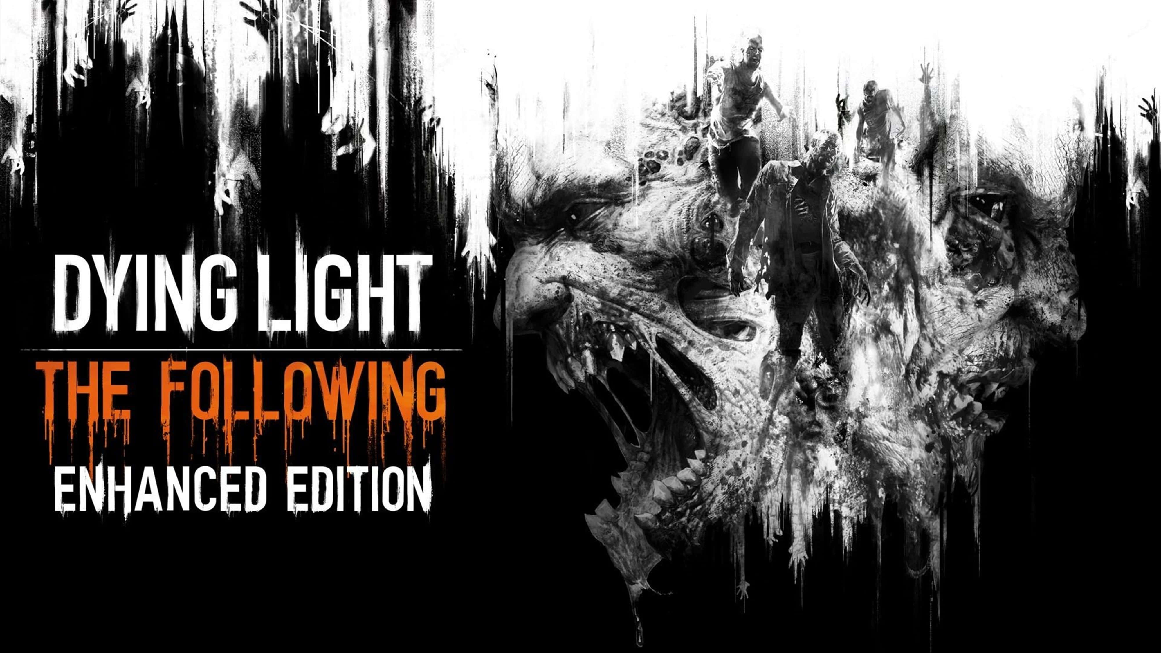 Dying Light, black and white, monstrous skull, 4K Desktop Wallpaper