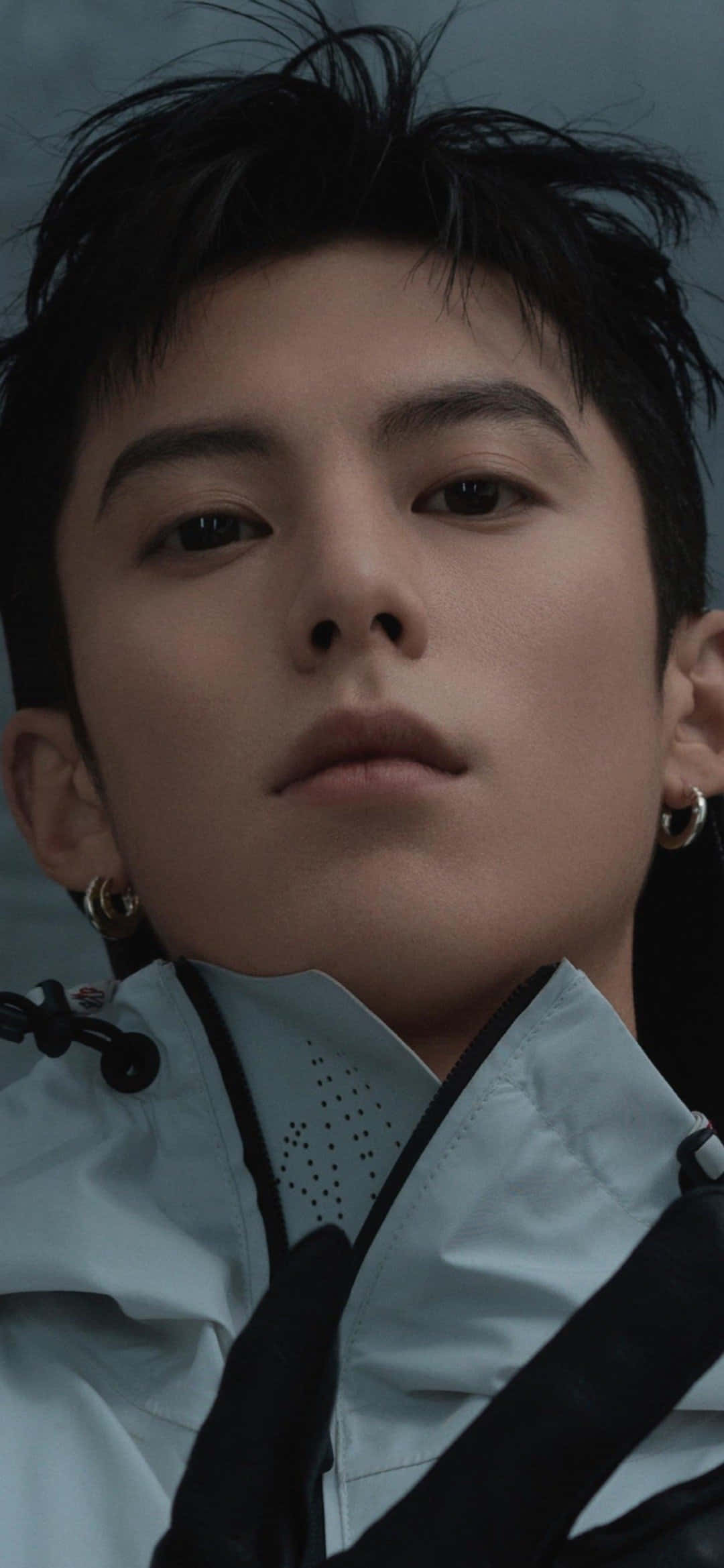 Dylan Wang, dark hair, hoop earrings, Full HD Phone Wallpaper