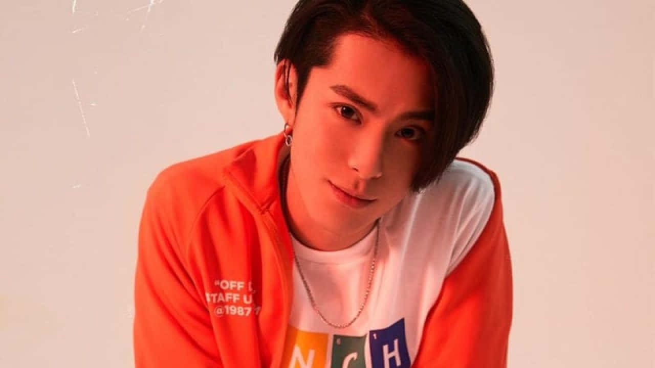 Dylan Wang, red orange jacket, orange and white hoodie, HD Desktop Wallpaper