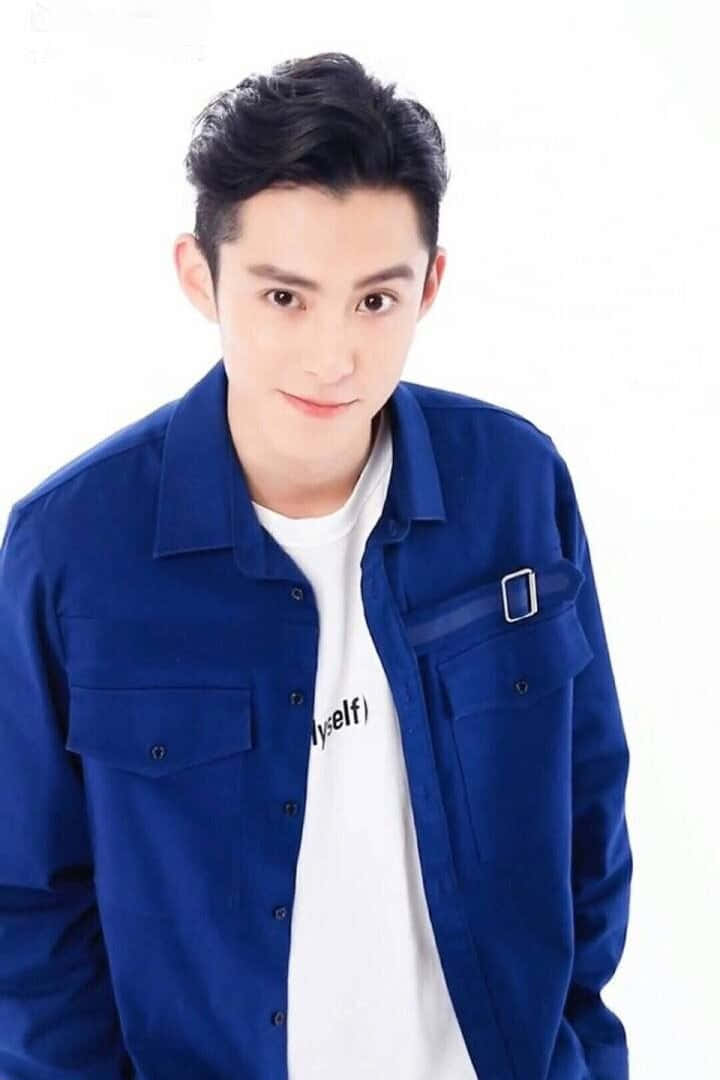 Dylan Wang, blue button-up shirt, white t-shirt, SD Phone Wallpaper