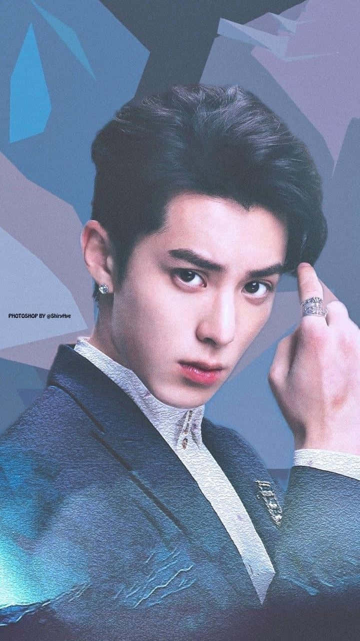 Dylan Wang, blue suit, ring on his finger, HD Phone Wallpaper