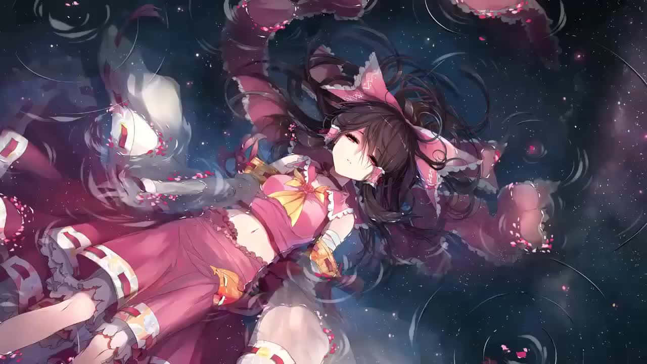 Dynamic Anime, sad girl, pink frilly outfit, HD Desktop Wallpaper