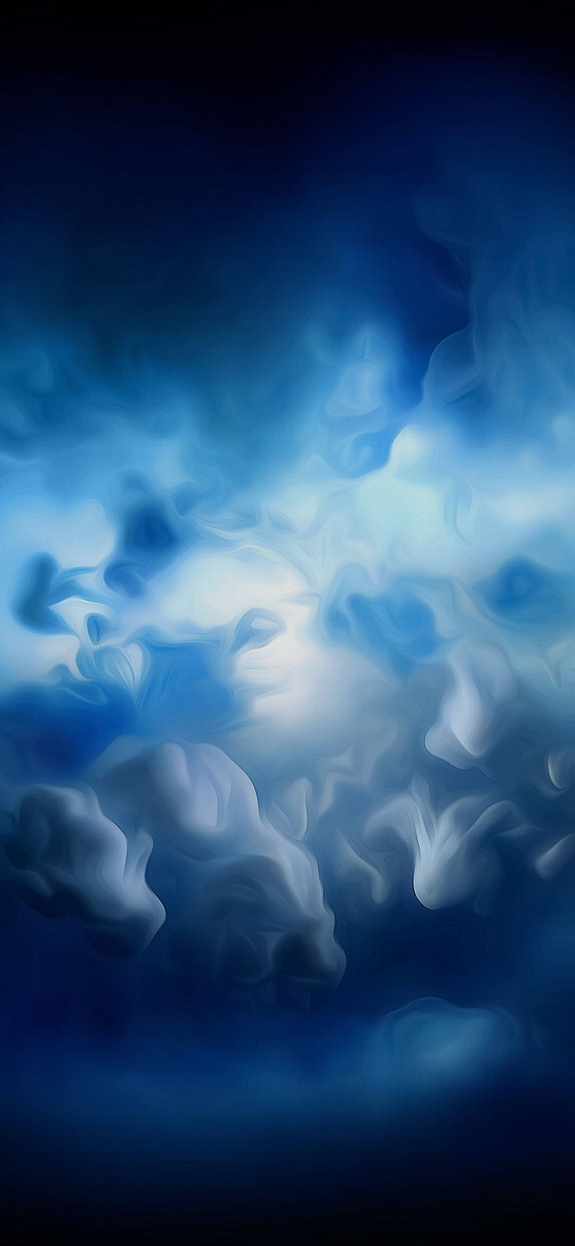 Dynamic, blue smoke clouds, swirling abstract composition, Full HD Phone Wallpaper