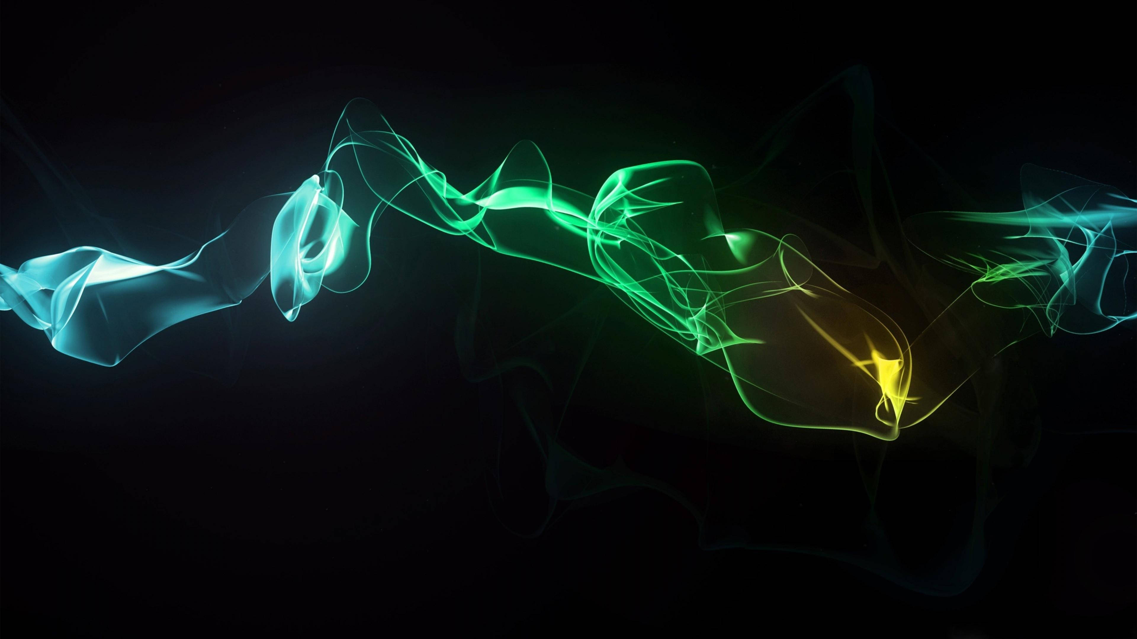 Dynamic, blue green light smoke, cyan green, 4K Desktop Wallpaper