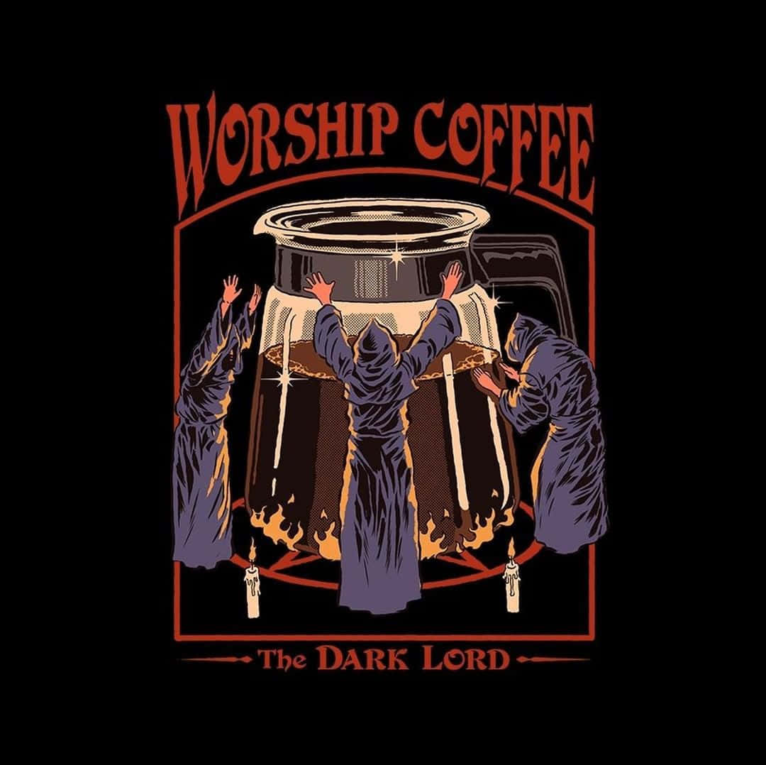 purple robes, giant coffee pot, candles burning, SD Desktop Wallpaper