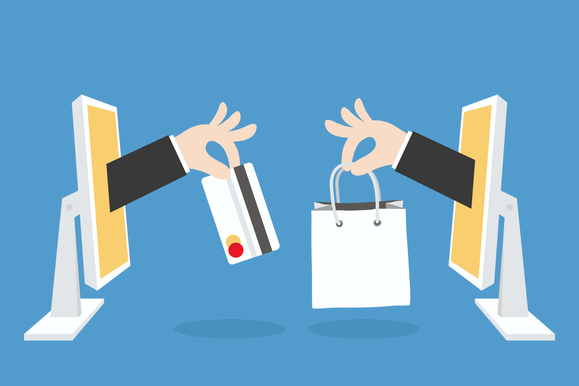 e commerce 2000, 1333, cartoon hands, Full HD Desktop Wallpaper