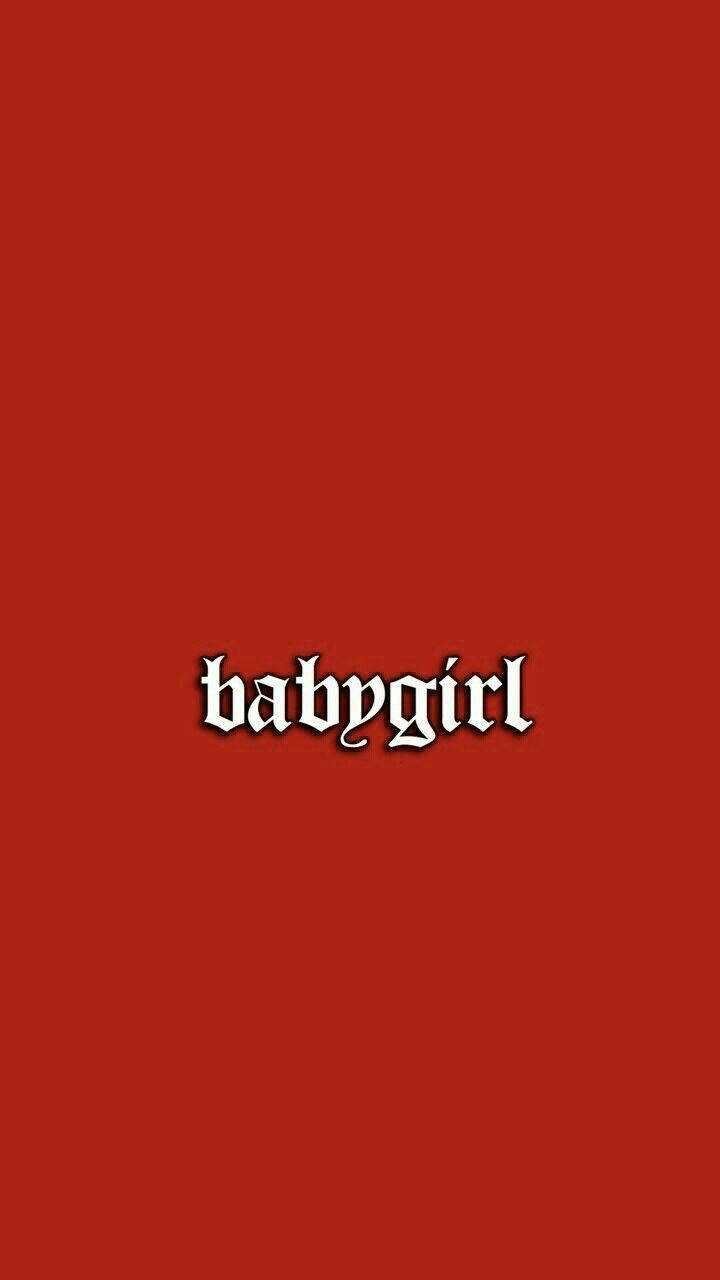 white gothic text, babygirl, solid deep red background, HD Phone Wallpaper