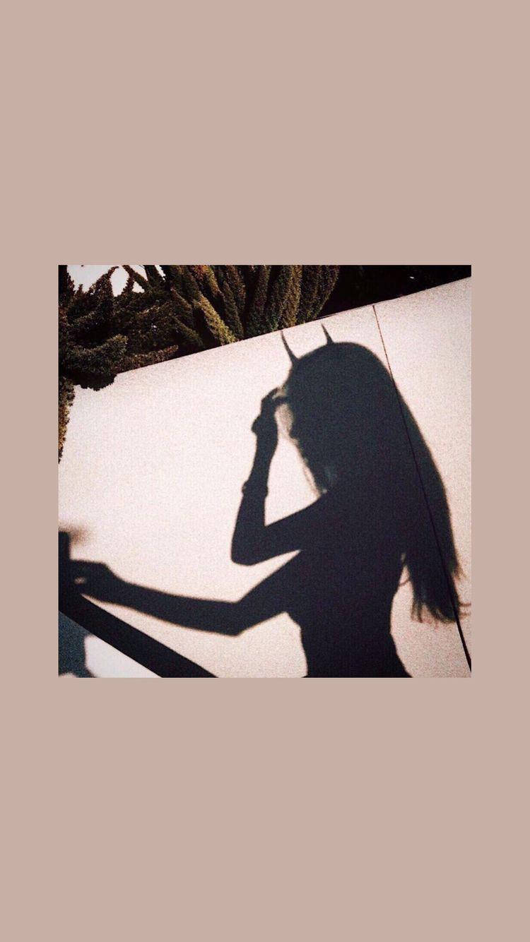 E Girl Aesthetic, devil shadow, long hair, HD Phone Wallpaper
