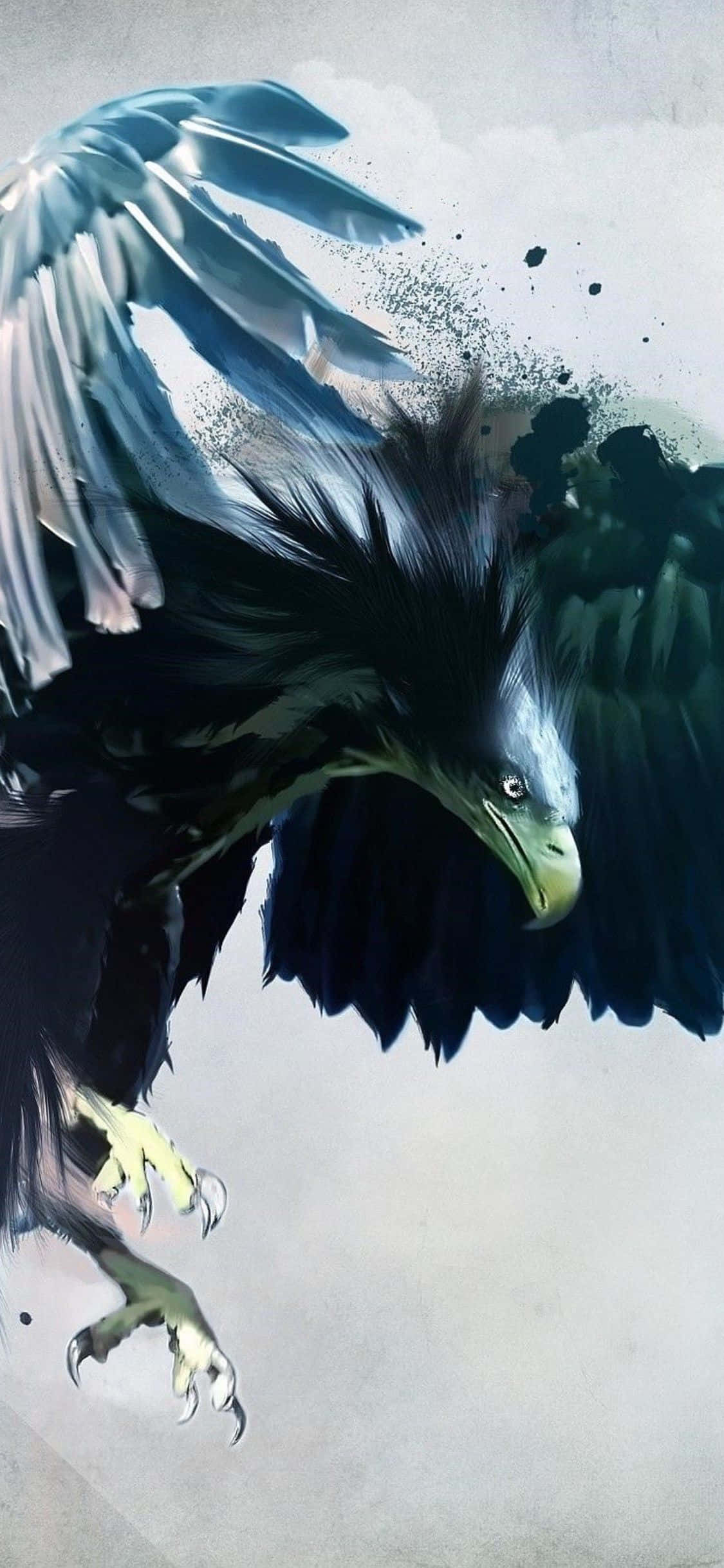 Eagle iPhone, eagle, outstretched wings, Full HD Phone Wallpaper