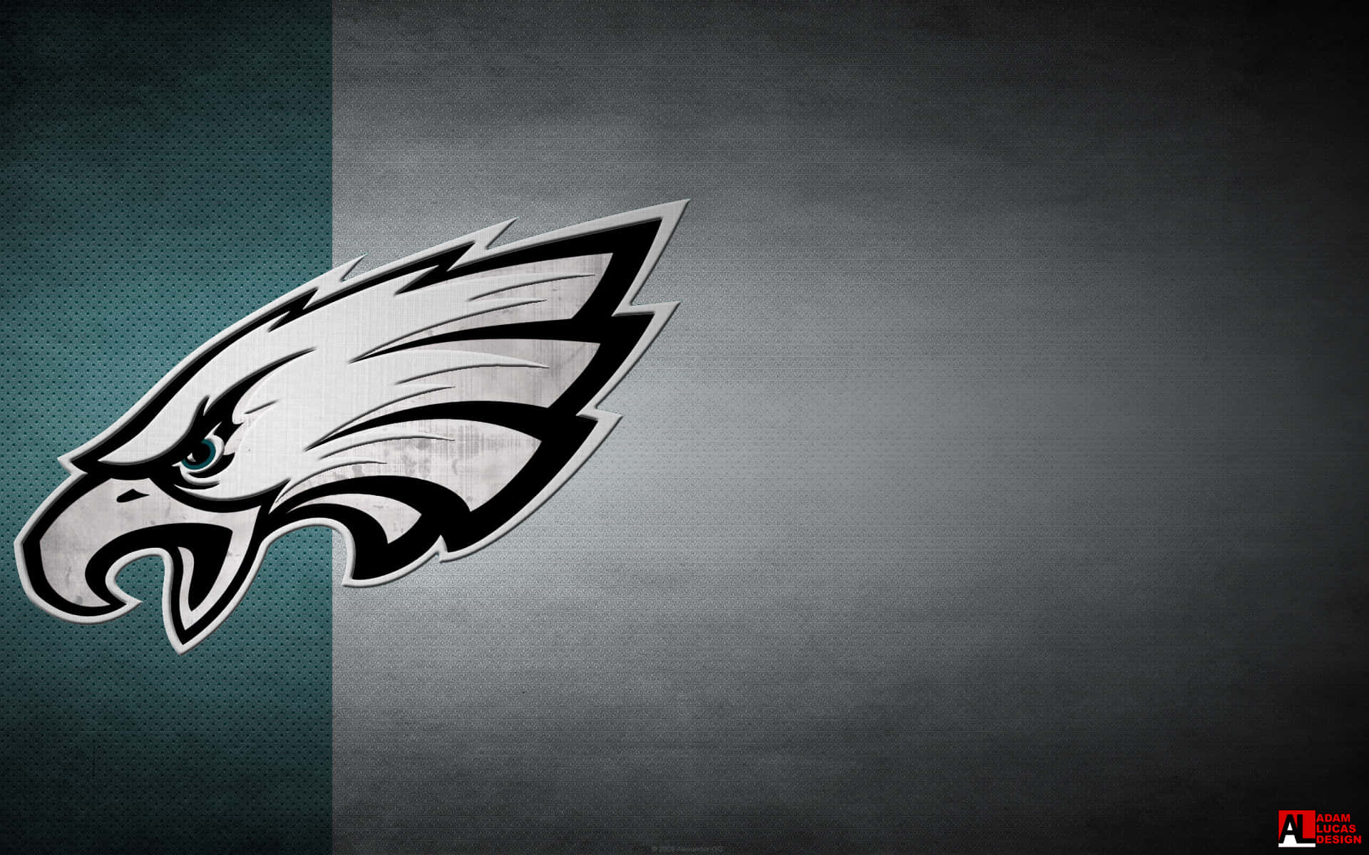 Eagles Football, eagle logo, metallic silver, Full HD Desktop Wallpaper