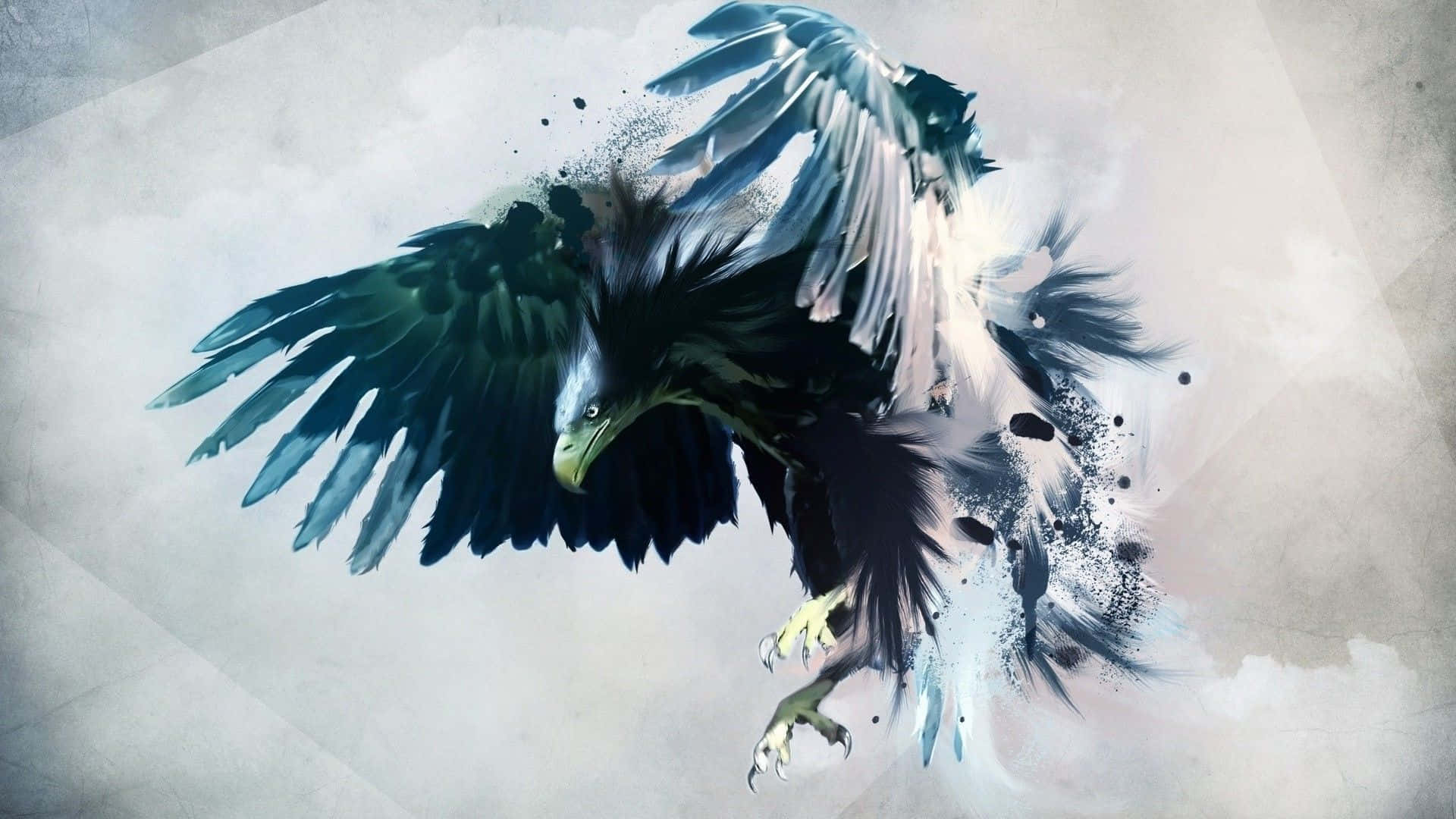 Eagles Football, dark teal, white feathers, Full HD Desktop Wallpaper