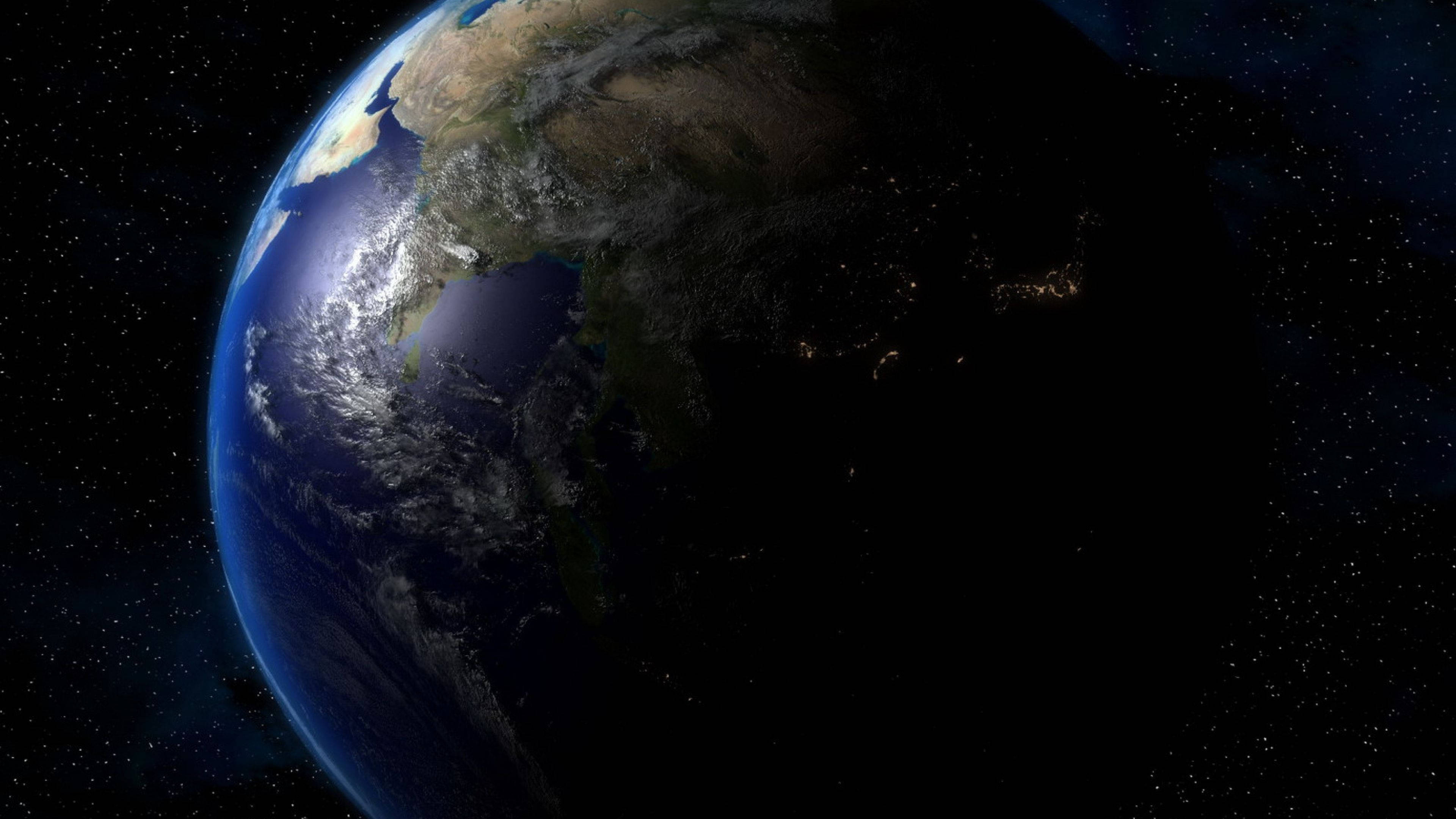 Earth, space, continents, 4K Desktop Wallpaper