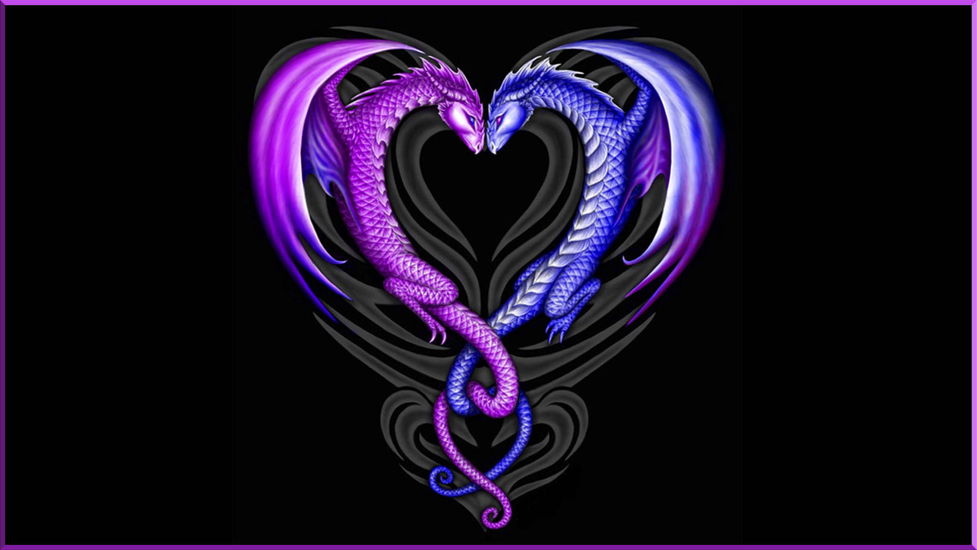 Pink Purple Earth Dragon, purple dragon, blue dragon, Full HD Desktop Wallpaper