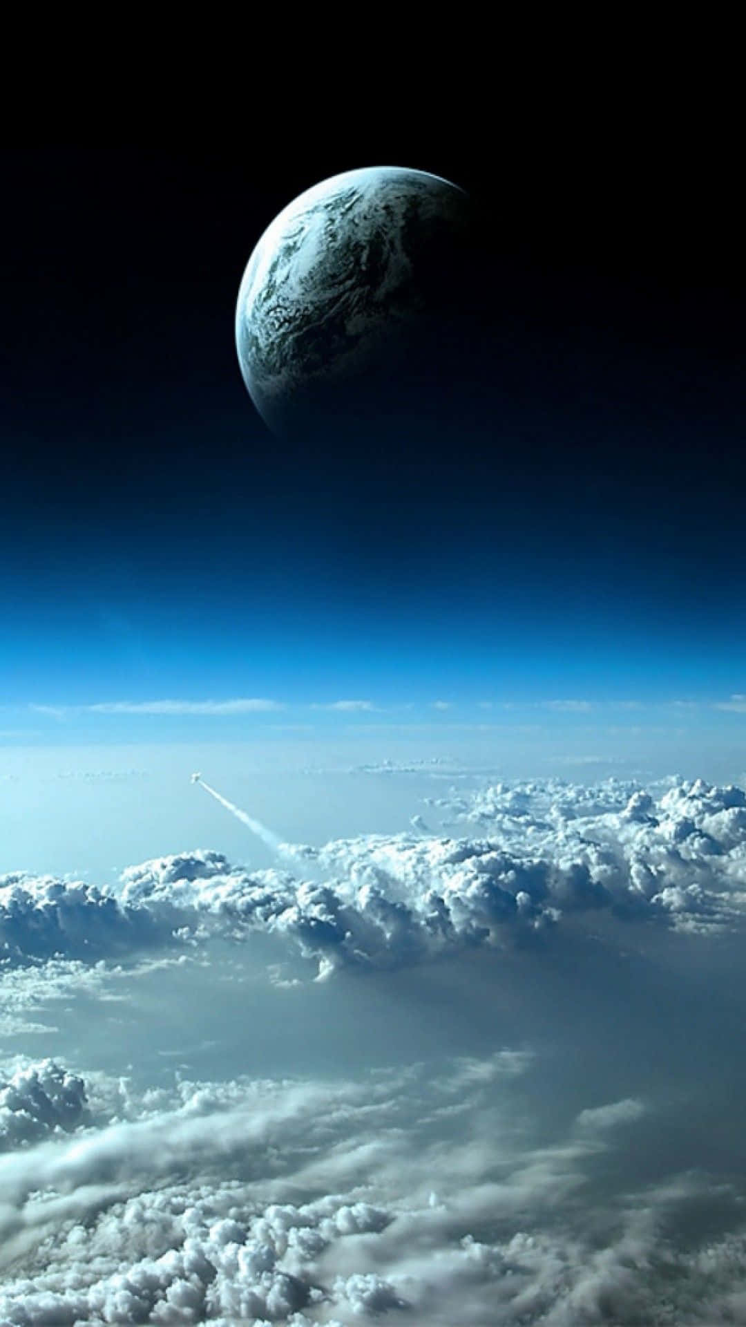 iPhone Earth, Earth, rocket, Full HD Phone Wallpaper
