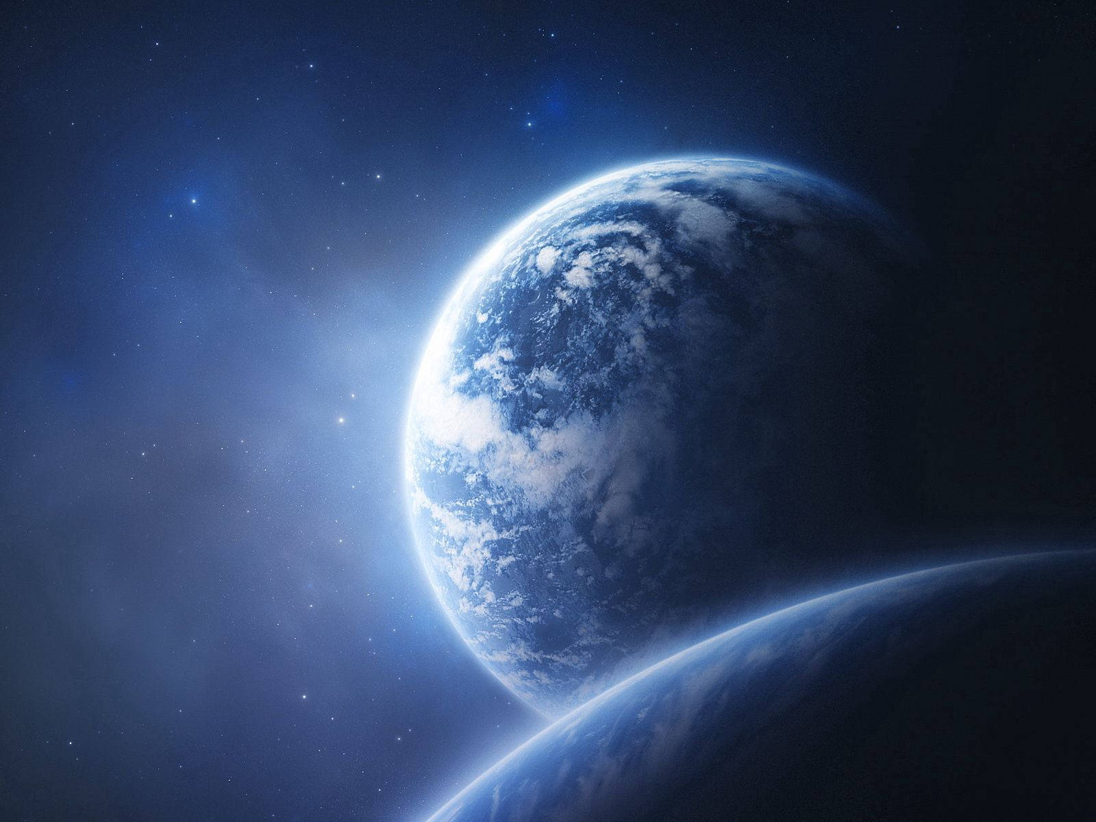 Earth, another planet, deep space, HD Desktop Wallpaper