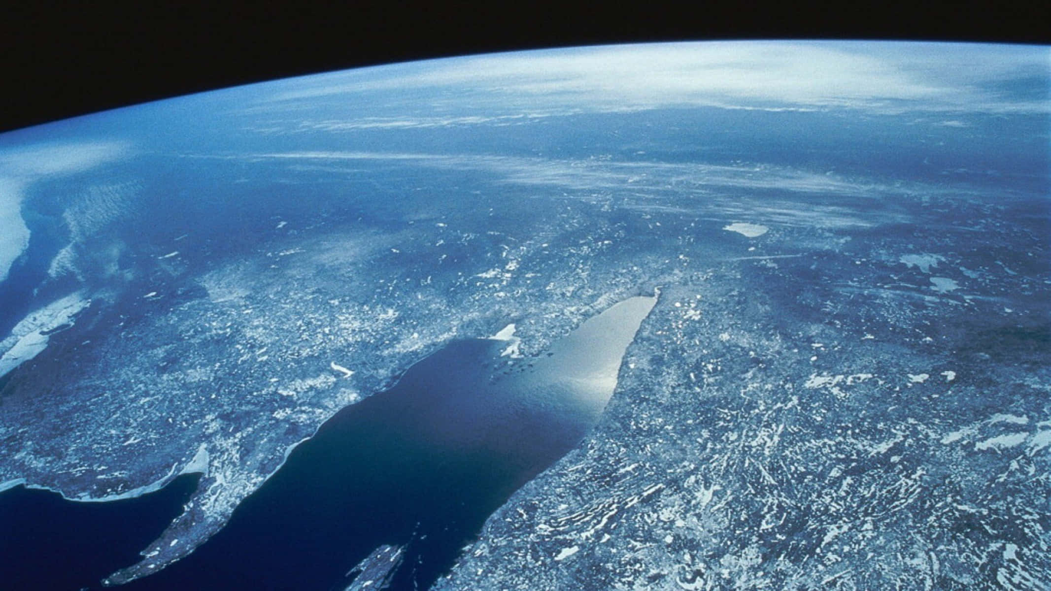 Earth, outer space, icy ocean, Full HD Desktop Wallpaper