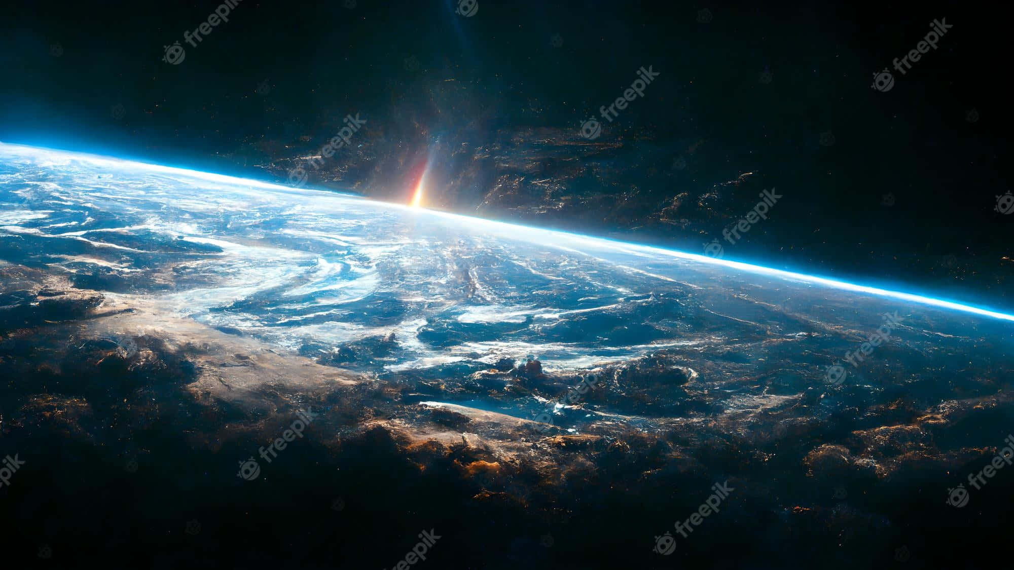 Earth, outer space, sunrise, Full HD Desktop Wallpaper