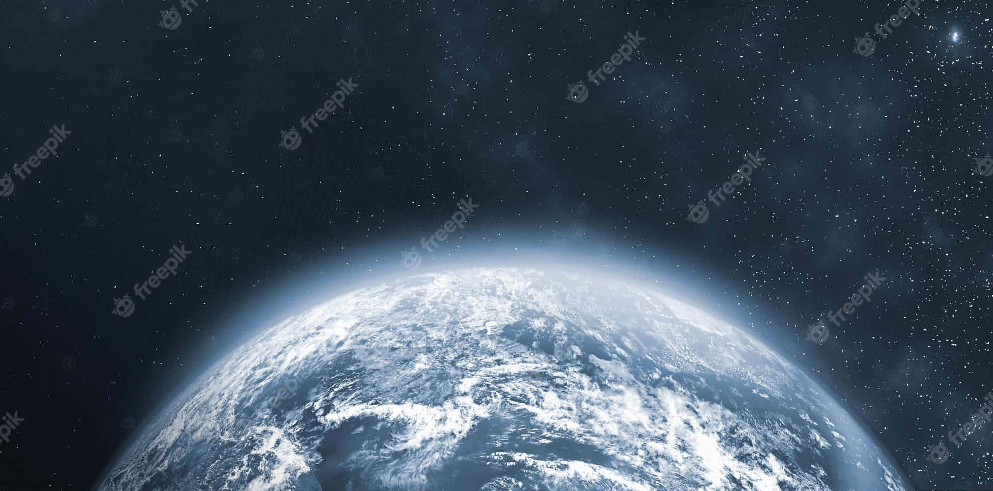 Earth from Outer Space, swirling clouds, blue oceans, Full HD Desktop Wallpaper